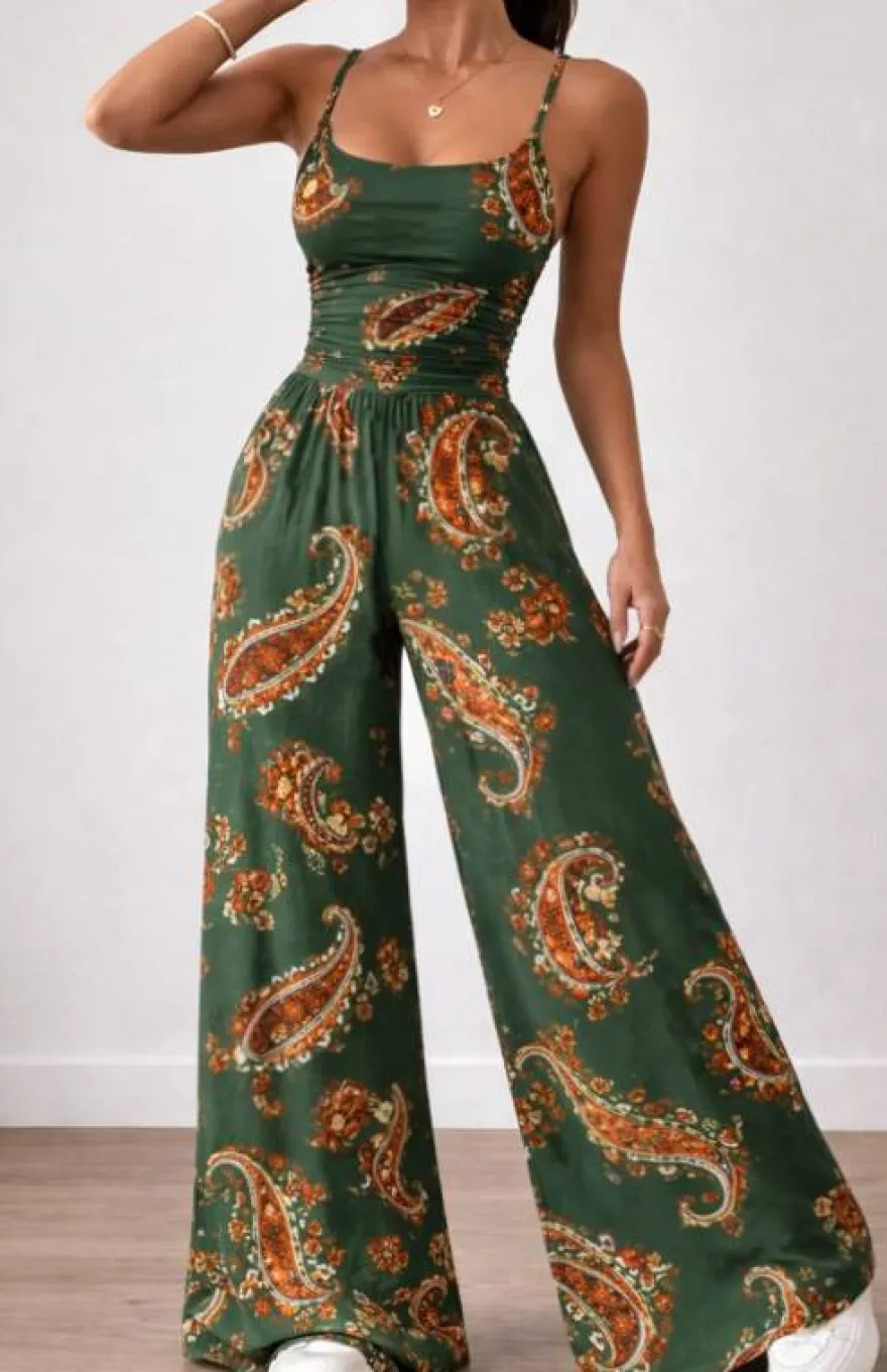 TESSUTO LYCRA BIELASTICA FANTASIA CASHMERE ARANCIO E VERDE