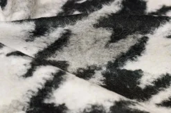 TESSUTO MAGLIA MISTO LANA PIED DE POULE BIANCO E NERO