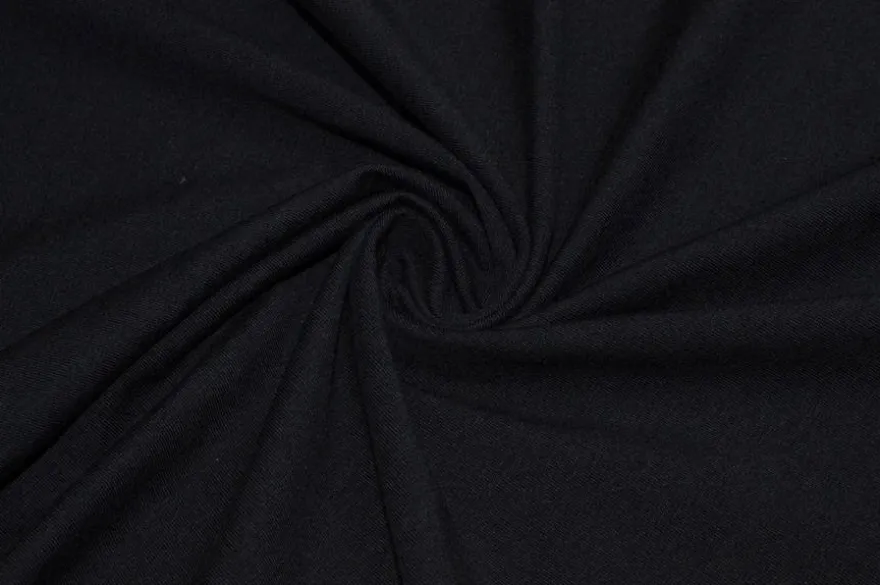 TESSUTO MAGLINA COTONE BIELASTICO NERO