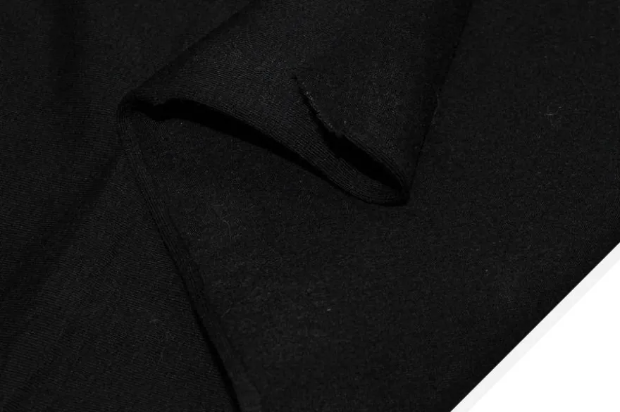 TESSUTO MAGLINA COTONE BIELASTICO NERO