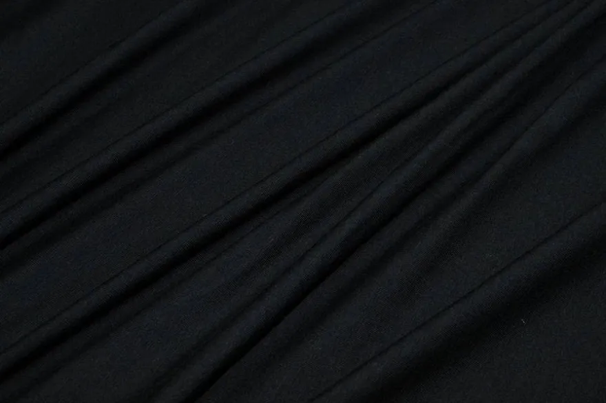 TESSUTO MAGLINA COTONE BIELASTICO NERO