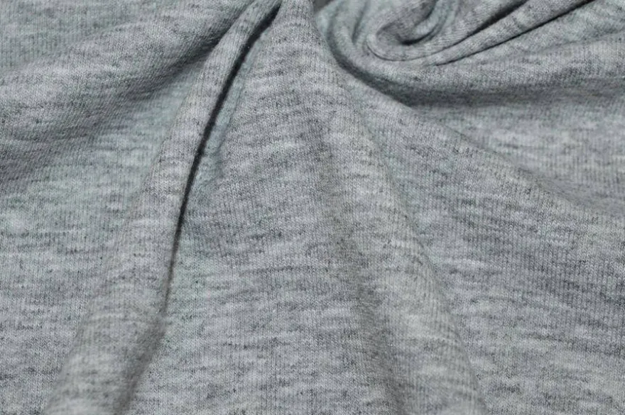 TESSUTO MAGLINA COTONE GRIGIO MELANGE