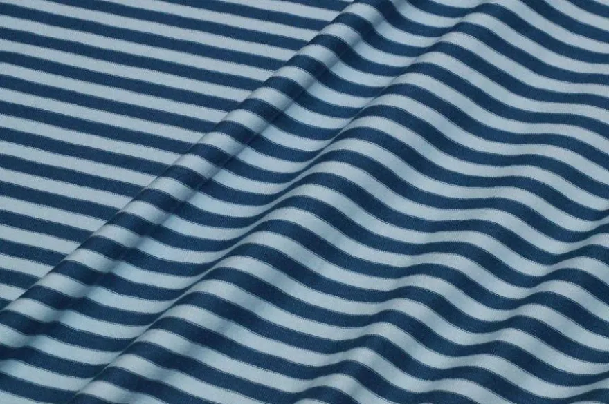 TESSUTO MAGLINA COTONE RIGHINO AZZURRO