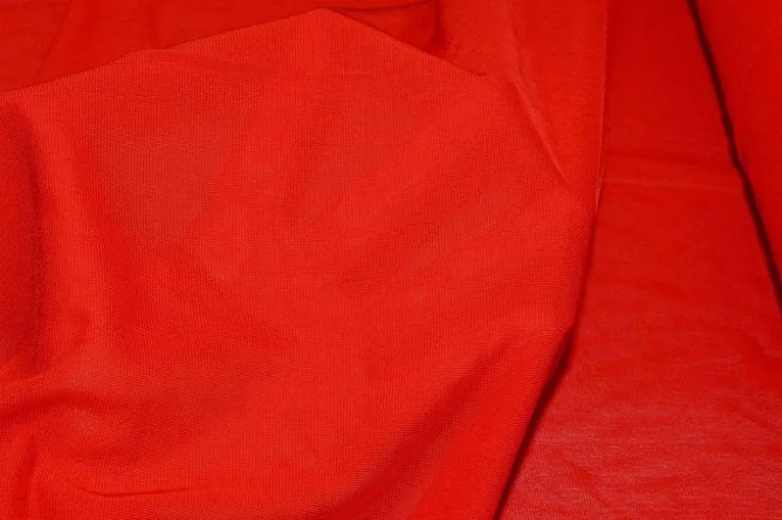 TESSUTO MAGLINA LEGGERA PURA VISCOSA ROSSA