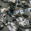 TESSUTO MAGLINA PURO COTONE FANTASIA GRIGIO NERO