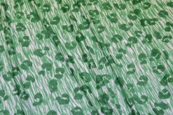 TESSUTO MAGLINA PURO LINO FANTASIA ANIMALIER VERDE