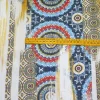 TESSUTO MISTO COTONE FANTASIA ETNICA BLU