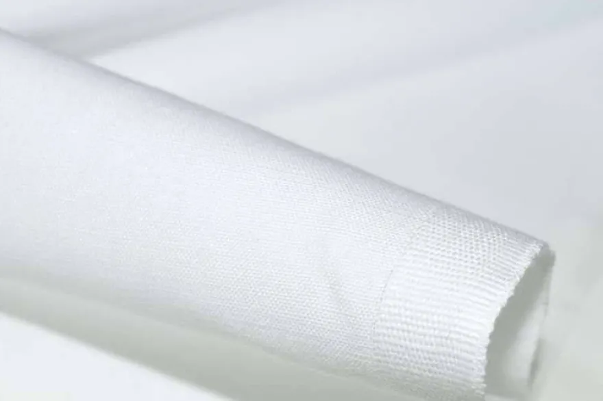 TESSUTO MISTO LINO BIANCO TELENE