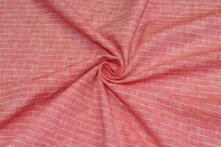 TESSUTO MISTO LINO GESSATO ROSSO