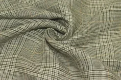 TESSUTO MISTO LINO PRINCIPE DI GALLES LUREX VERDE