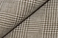 TESSUTO MISTO LINO PRINCIPE DI GALLES BEIGE ADESIVATO