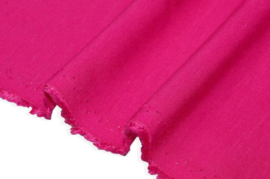 TESSUTO MISTO LINO VISCOSA FUCSIA