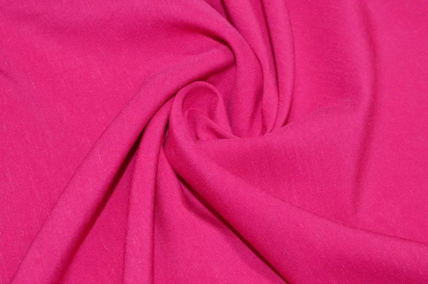 TESSUTO MISTO LINO VISCOSA FUCSIA