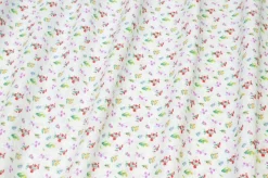 TESSUTO MUSSOLA PURO COTONE GOFFRATO FIORELLINO MULTICOLOR
