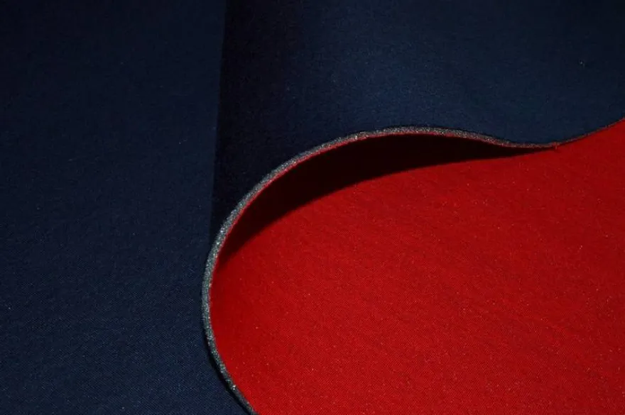 TESSUTO NEOPRENE DOPPIO ROSSO/BLU