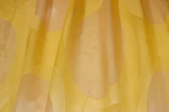 TESSUTO ORGANZA GEOMETRICO GIALLO