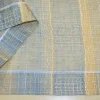 TESSUTO ORGANZA ORO/BLU