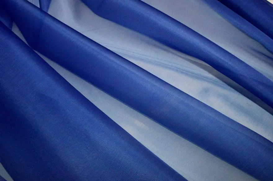 TESSUTO ORGANZA PURA SETA BLUETTE