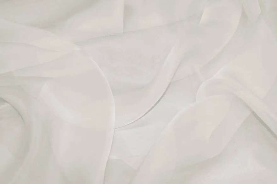 TESSUTO ORGANZA PURA SETA COLOR NATURALE