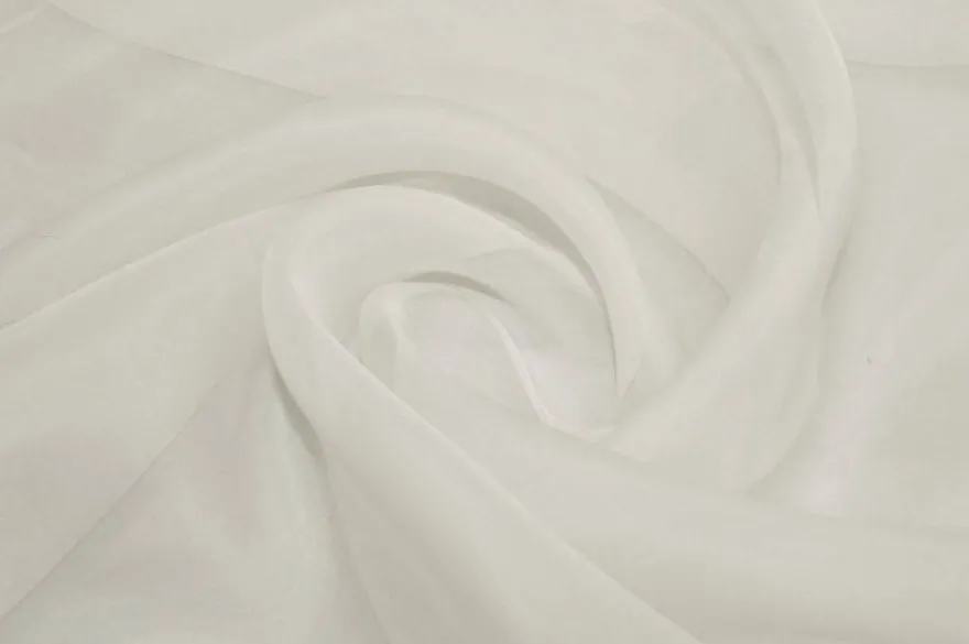 TESSUTO ORGANZA PURA SETA COLOR NATURALE