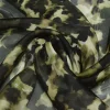 TESSUTO ORGANZA PURA SETA FANTASIA CAMOUFLAGE VERDE