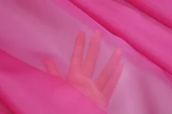 TESSUTO ORGANZA PURA SETA FUCSIA
