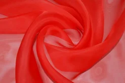 TESSUTO ORGANZA PURA SETA ROSSO
