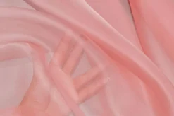 TESSUTO ORGANZA PURA SETA ROSA SALMONE