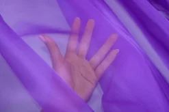 TESSUTO ORGANZA PURA SETA VIOLA