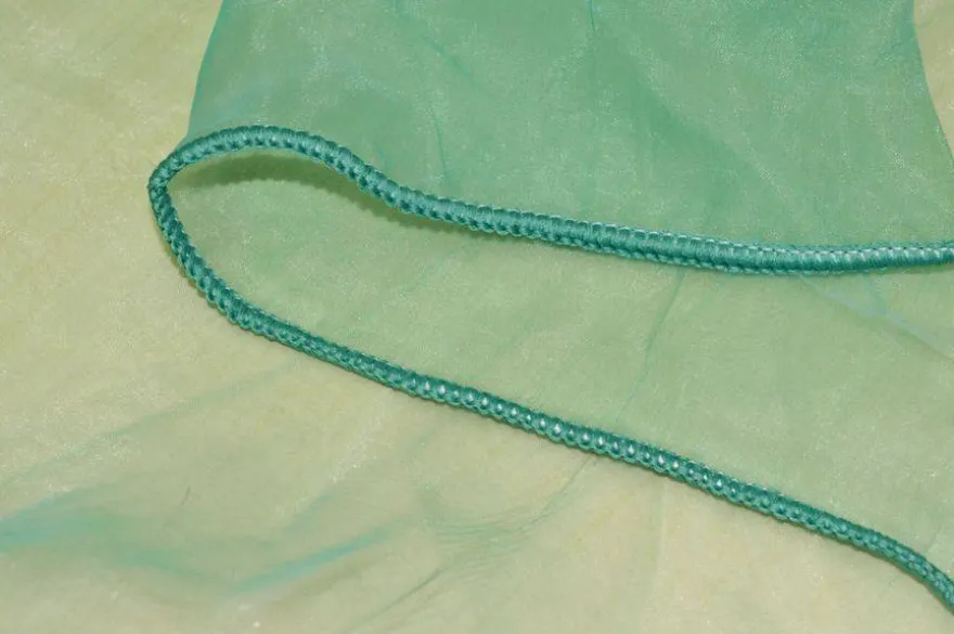 TESSUTO ORGANZA STROPICCIATA VERDE LAGUNA
