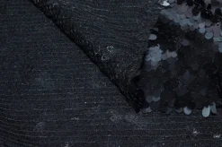 TESSUTO PAILLETTES A GOCCIA NERO