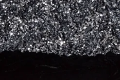 TESSUTO PAILLETTES ARGENTO CUCITE SU FONDO CINIGLIA