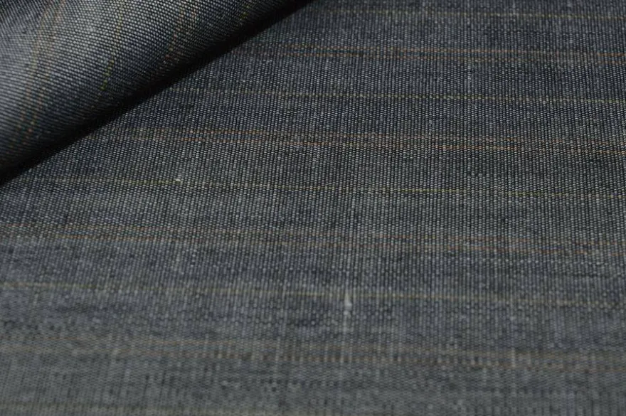 TESSUTO PER ABITI UOMO PURO COTONE GESSATO GRIGIO