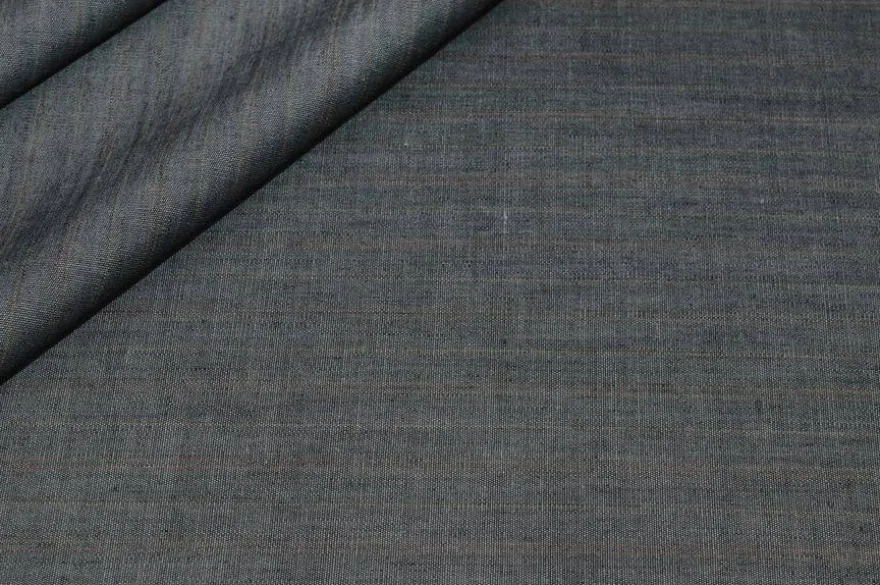 TESSUTO PER ABITI UOMO PURO COTONE GESSATO GRIGIO