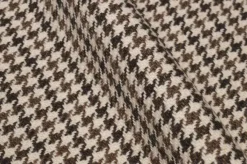 TESSUTO PESO GIACCA IN PURA LANA PIED DE POULE BEIGE