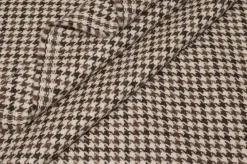 TESSUTO PESO GIACCA IN PURA LANA PIED DE POULE BEIGE