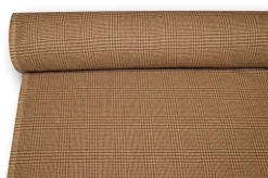 TESSUTO PESO GIACCA PRINCIPE DI GALLES COLOR CAMMELLO