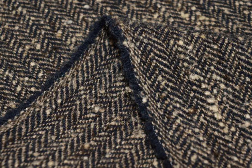TESSUTO PESO GIACCA SPINATO BEIGE VIOLA