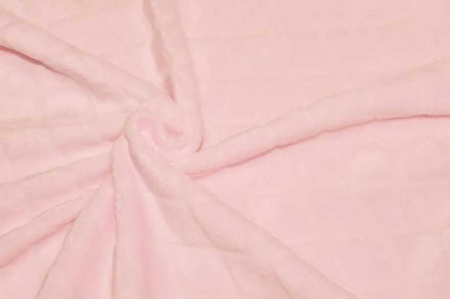 TESSUTO PILE OPERATO ROMBO ROSA