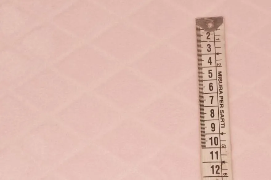 TESSUTO PILE OPERATO ROMBO ROSA