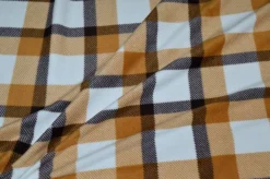TESSUTO PILE SCACCO MARRONE BEIGE