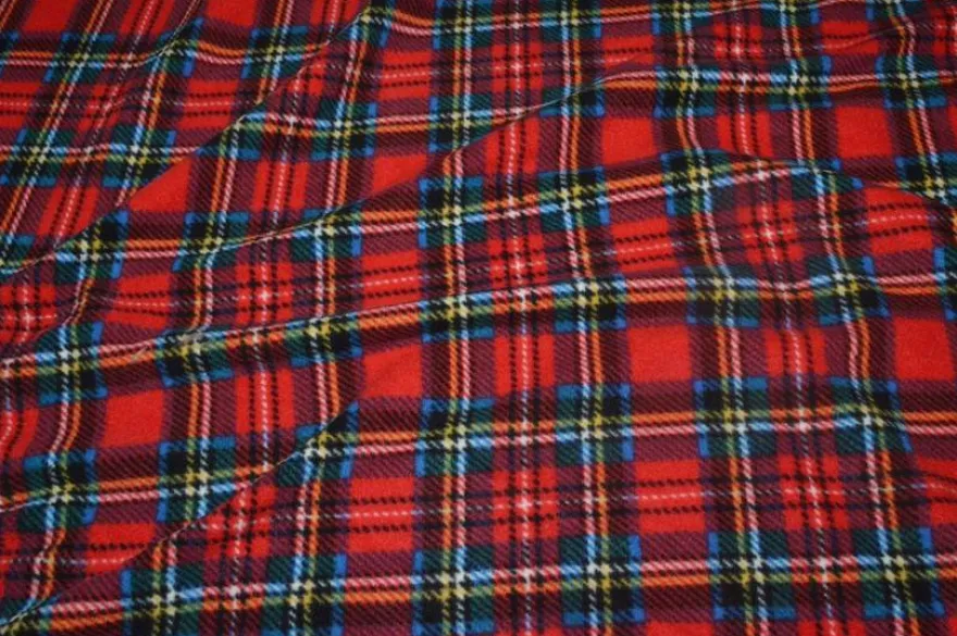 TESSUTO PILE SCOZZESE ROSSO 101