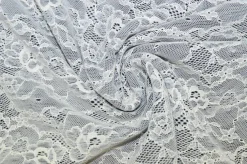 TESSUTO PIZZO JERSEY BIANCO E NERO