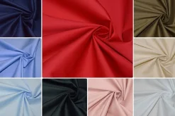 TESSUTO POPELINE COTONE ELASTICIZZATO TINTA UNITA