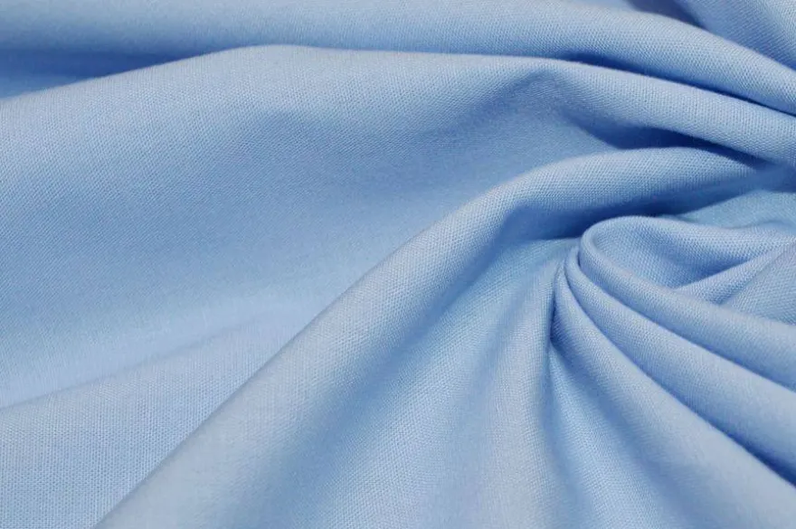 TESSUTO POPELINE PURO COTONE CAMICERIA AZZURRO