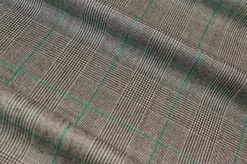 TESSUTO PRINCIPE DI GALLES MISTO CASHMERE RIGA VERDE