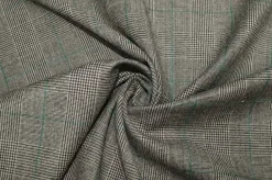 TESSUTO PRINCIPE DI GALLES MISTO CASHMERE RIGA VERDE