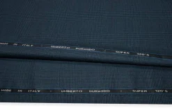 TESSUTO PRINCIPE DI GALLES PURA LANA SUPER 120'S BLU