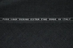 TESSUTO PURA LANA MERINO OCCHIO DI PERNICE GRIGIO NERO