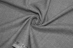 TESSUTO PURA LANA MERINO OCCHIO DI PERNICE BIANCO NERO